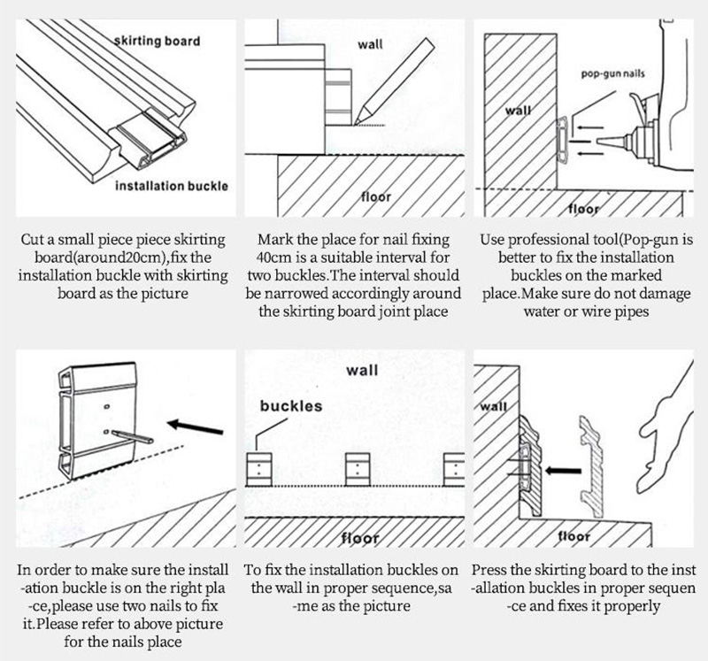 Dễ d&agrave;ng lắp đặt v&aacute;n ch&acirc;n tường PVC 