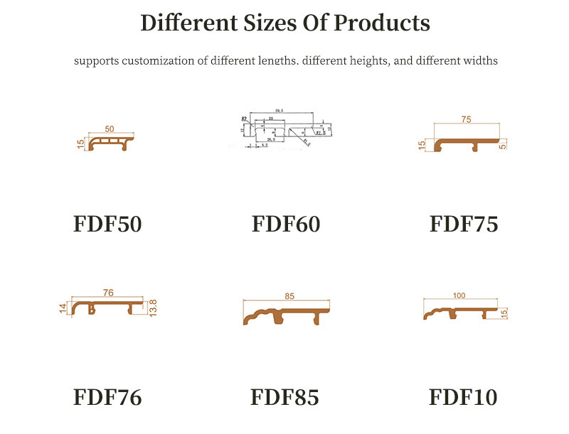 V&aacute;ch tường PVC k&iacute;ch cỡ kh&aacute;c nhau