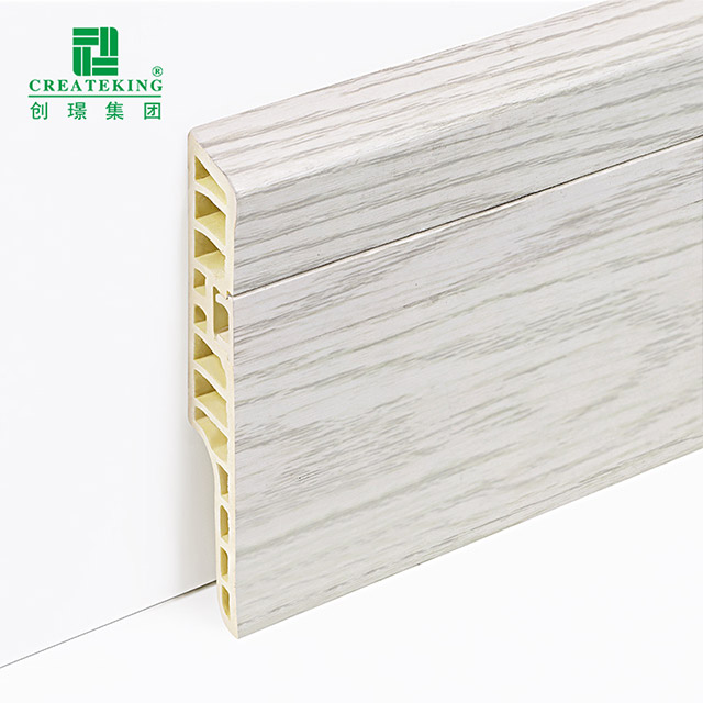 Tấm ốp chân tường ẩn móng tay PVC 100 * 15mm