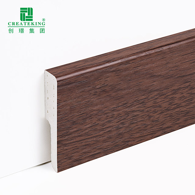 Tấm ốp chân tường PVC nguyên khối 60 * 12 mm
