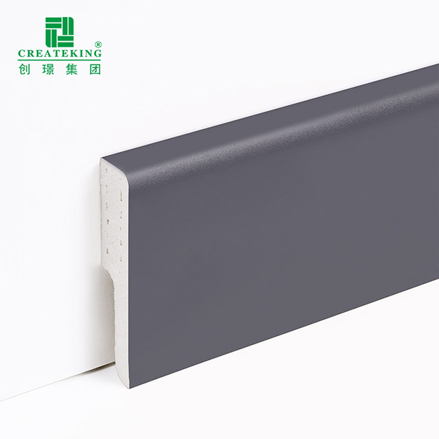 Tấm ốp chân tường PVC nguyên khối 60 * 12 mm