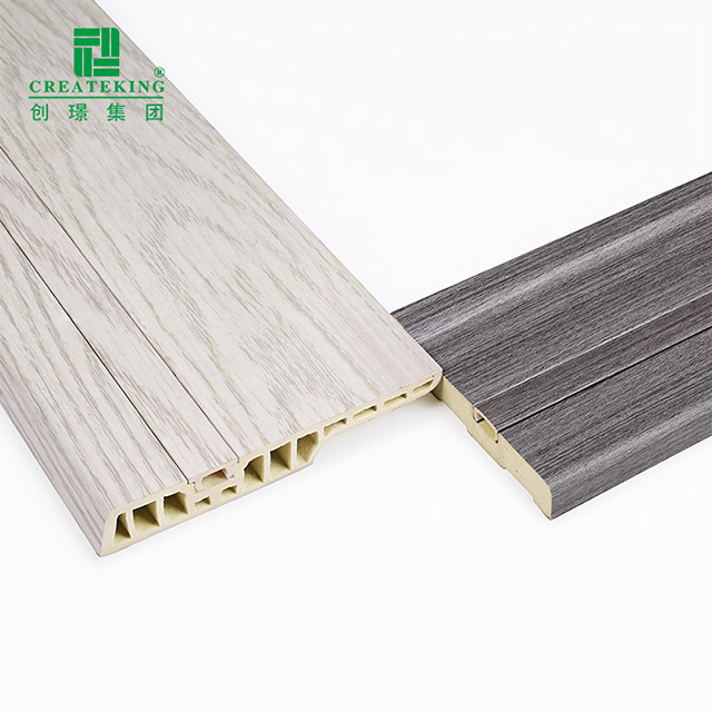 Tấm ốp chân tường ẩn móng tay PVC 100 * 15mm