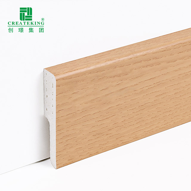 Tấm ốp chân tường PVC nguyên khối 60 * 12 mm