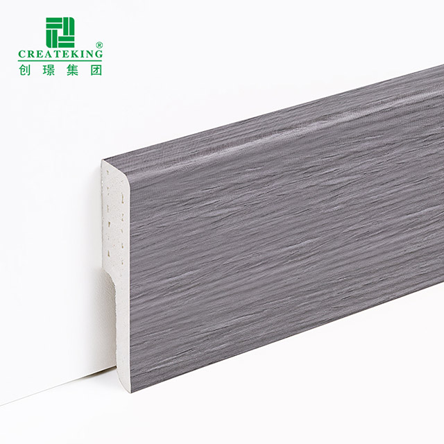 Tấm ốp chân tường PVC nguyên khối 60 * 12 mm