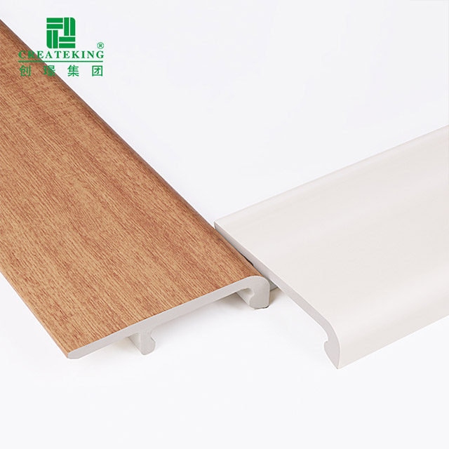 Tấm ốp chân tường kẹp PVC 75 * 15mm