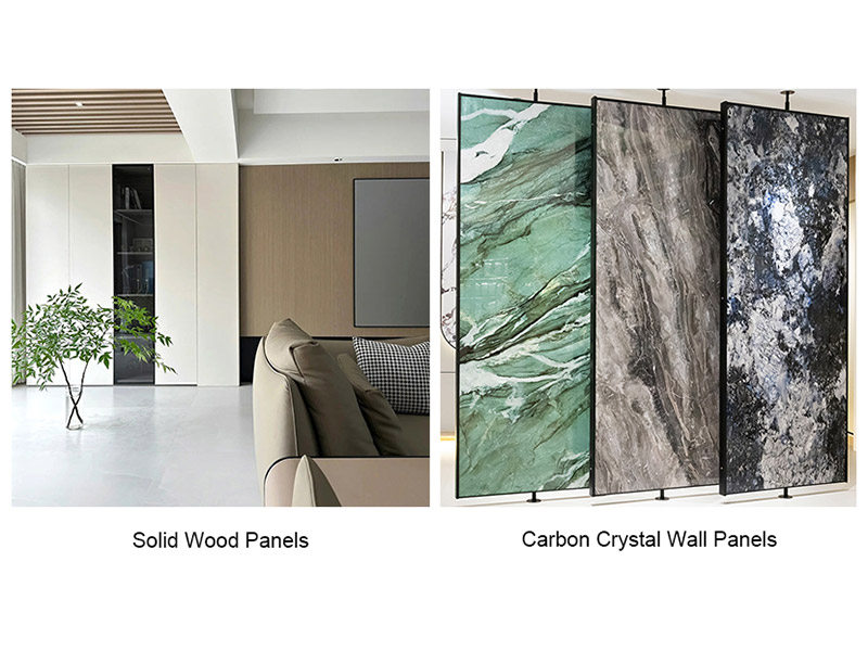 Tấm gỗ nguyên khối và Tấm tường pha lê carbon: Hướng dẫn toàn diện