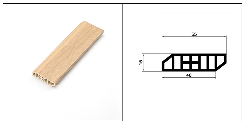 Tấm ốp ch&acirc;n tường PVC 55 * 15mm