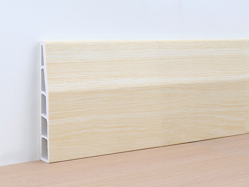 Tấm ốp ch&acirc;n tường PVC v&aacute;t 100 * 15mm