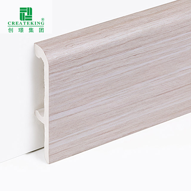 Tấm ốp chân tường kẹp PVC 100 * 16mm