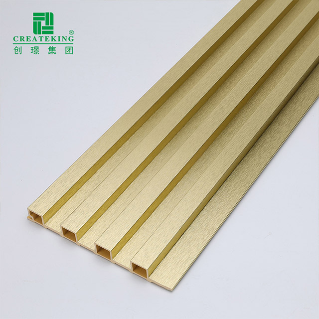 Tấm tường có rãnh màu vàng kim loại 155 * 17mm