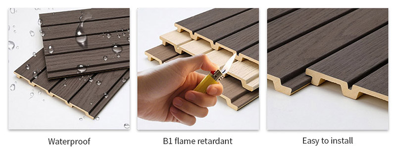 Tấm ốp tường PVC ho&agrave;n thiện bằng gỗ