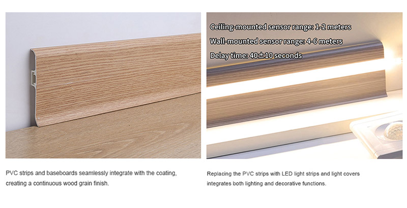 Tấm ốp s&agrave;n PVC 70 * 15mm k&egrave;m phụ kiện