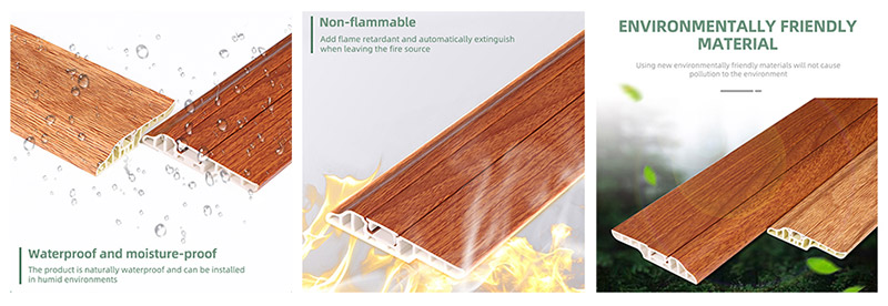 Tấm ốp ch&acirc;n tường lưỡi cừu PVC 70 * 13,5mm