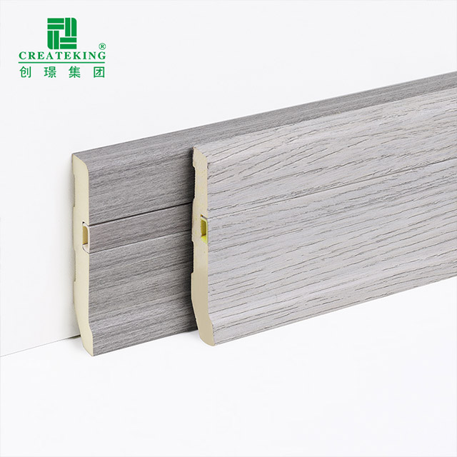 Tấm ốp chân tường bằng nhựa PVC ẩn 75 * 15mm