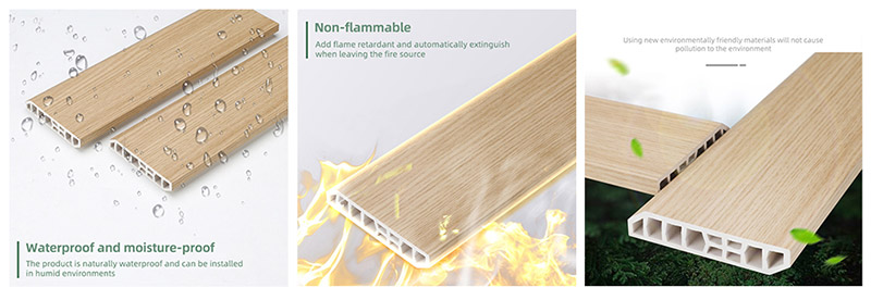 Tấm ốp ch&acirc;n tường PVC 75 * 15mm