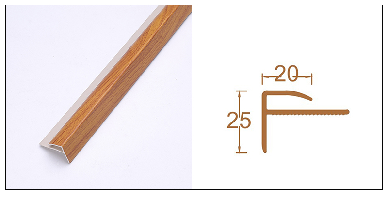 Dải mũi cầu thang SPC h&igrave;nh chữ F 20 * 25mm