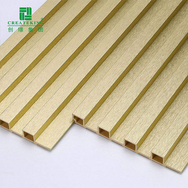 Tấm tường có rãnh màu vàng kim loại 155 * 17mm