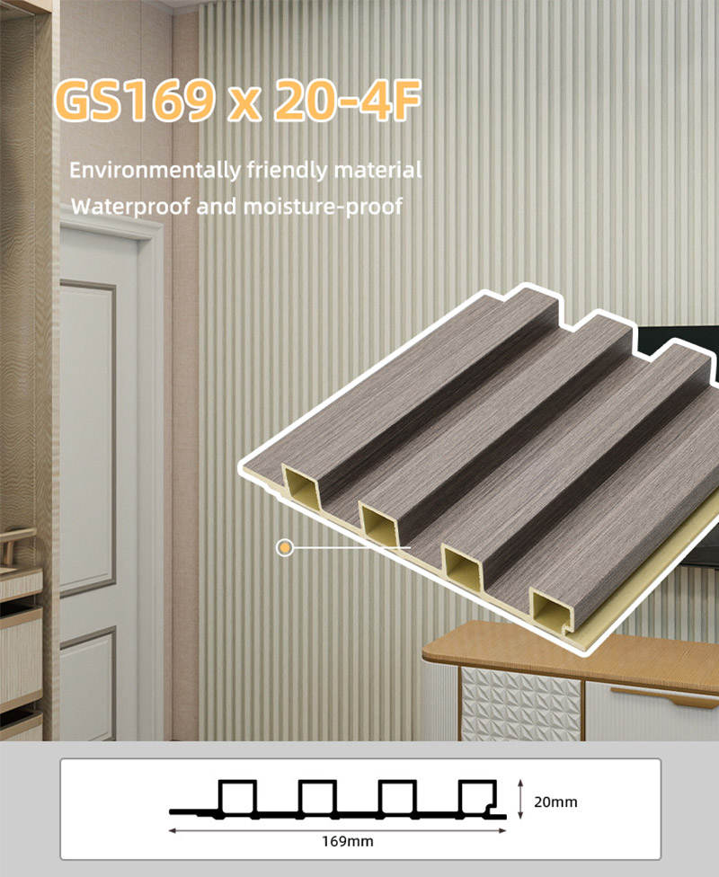 Tấm tường PVC rỗng 169 * 20 mm