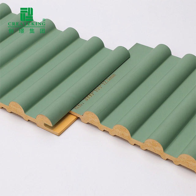 Tấm ốp tường nửa tròn bên ngoài PVC 156 * 12,8mm