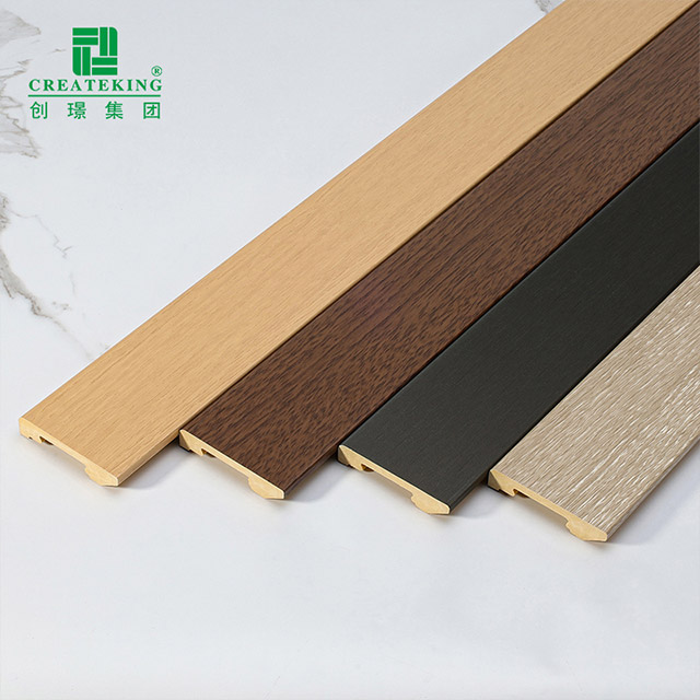 Tấm ốp chân tường bằng nhựa PVC nguyên khối 60 * 12mm