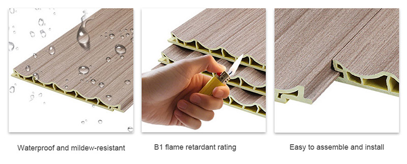 Tấm ốp tường PVC s&oacute;ng hồ quang b&ecirc;n trong