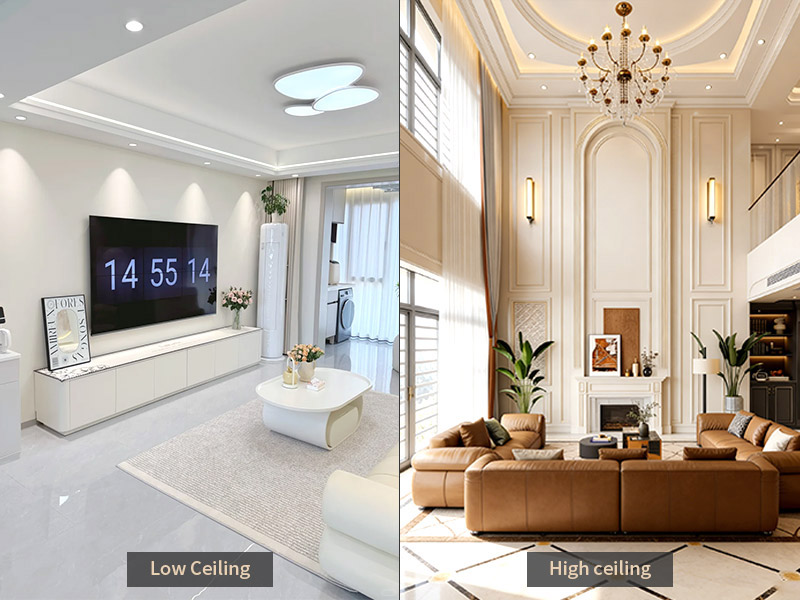Hướng dẫn chiều cao ván chân tường sâu cho trần thấp và trần cao