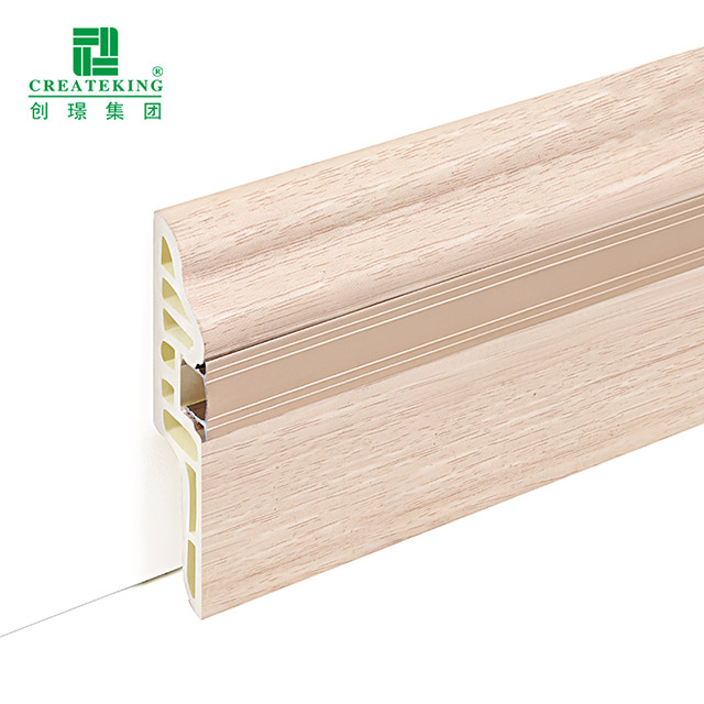 Tấm ốp chân tường ẩn móng tay bằng nhựa PVC 75 * 15mm