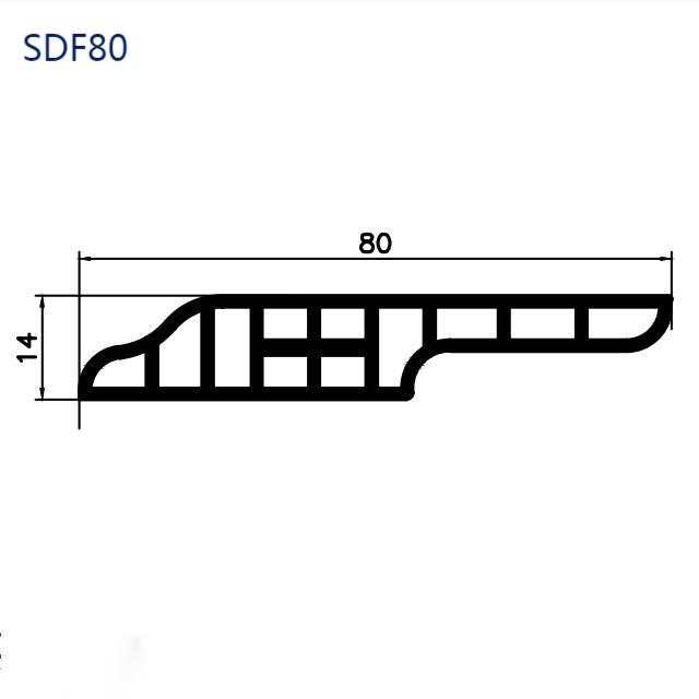 Tấm ốp chân tường PVC vân gỗ chống thấm nước 8cm-SDF80