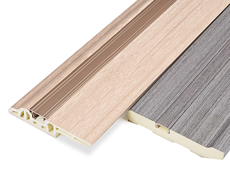 Tấm ốp ch&acirc;n tường ẩn m&oacute;ng tay bằng nhựa PVC 75 * 15mm
