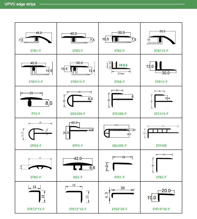 Dải cạnh s&agrave;n h&igrave;nh chữ T PVC