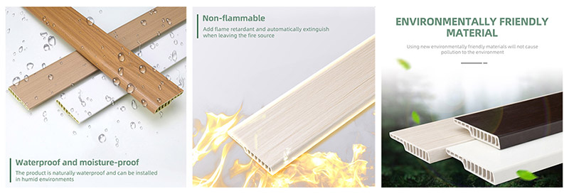 Tấm ốp ch&acirc;n tường PVC 100 * 15mm
