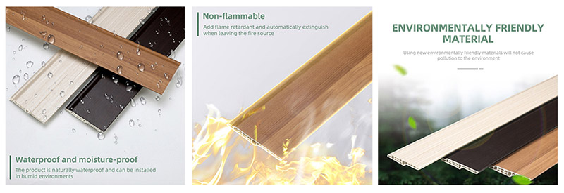 Tấm ốp ch&acirc;n tường bằng nhựa PVC 95 * 16mm