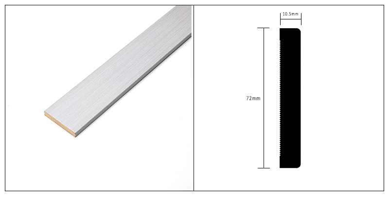 V&aacute;n ch&acirc;n tường bằng gỗ nguy&ecirc;n khối 72 * 10,5mm