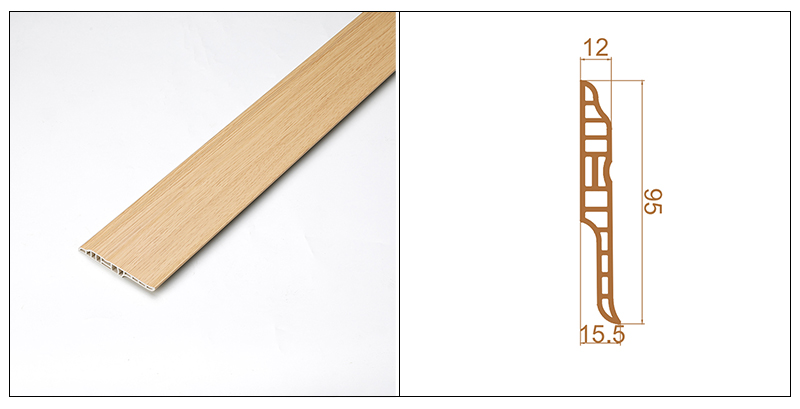 Tấm ốp ch&acirc;n tường lưỡi cừu PVC 95 * 15,5mm