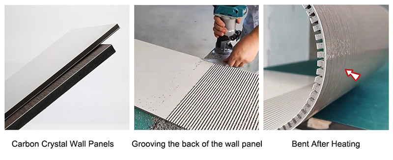 Tấm tường tinh thể carbon hoặc đ&aacute; cẩm thạch giả bề mặt phẳng