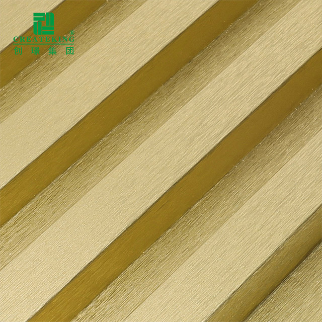 Tấm tường có rãnh màu vàng kim loại 155 * 17mm