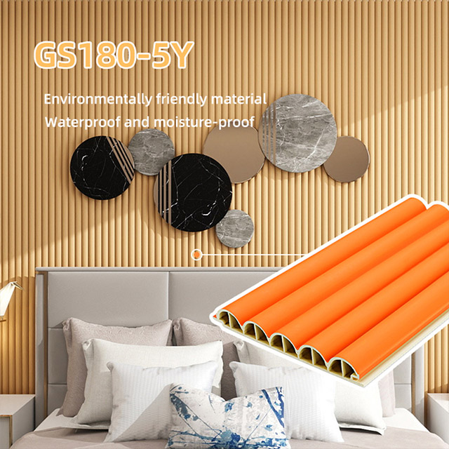 Bảng tường WPC hình bán nguyệt 180 * 21mm