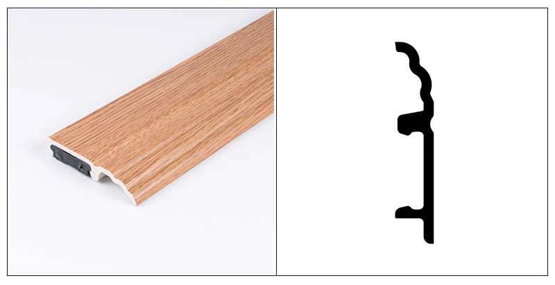 Tấm ốp ch&acirc;n tường kẹp PVC 85 * 16mm