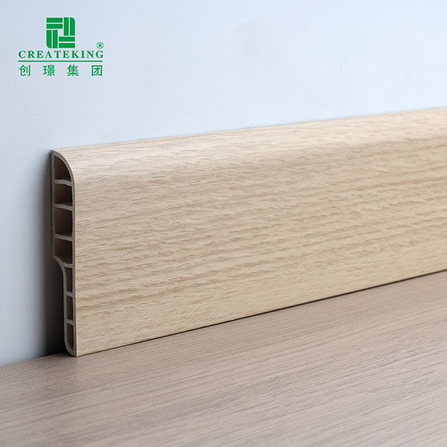 Tấm ốp chân tường bằng bút chì PVC 70 * 12 mm