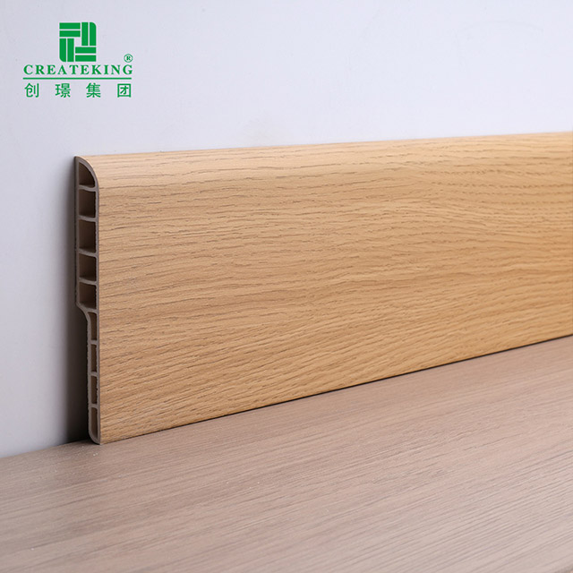 Tấm ốp chân tường bằng bút chì PVC 100 * 12 mm