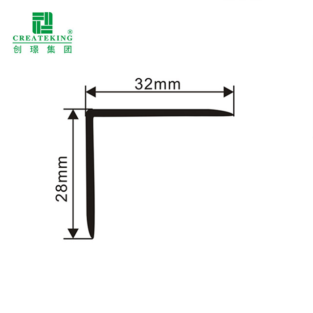 Tấm bảo vệ góc sàn gỗ cứng PVC hình chữ L 32 * 28mm 