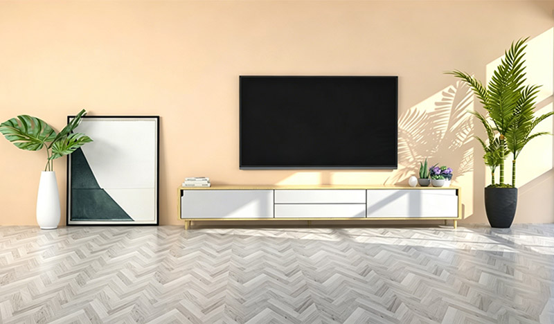 &Yacute; tưởng thiết kế tường nền TV