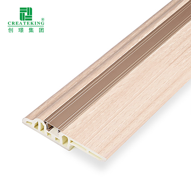 Tấm ốp chân tường ẩn móng tay bằng nhựa PVC 75 * 15mm