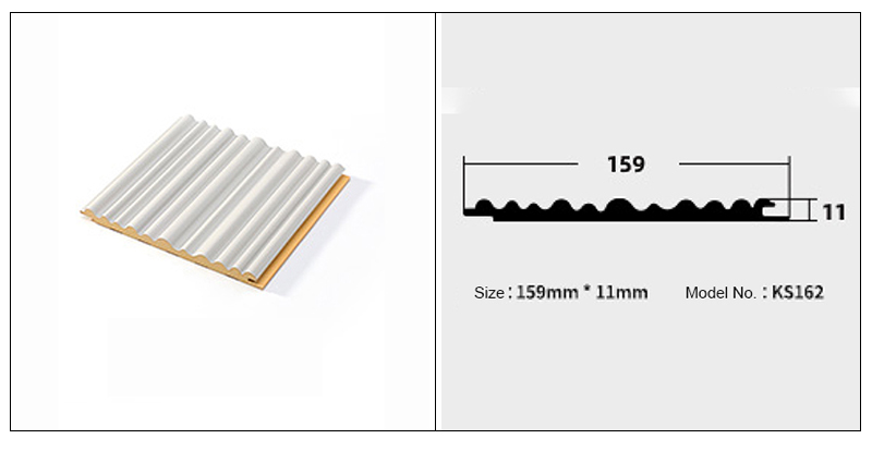 Lưới tản nhiệt h&igrave;nh s&oacute;ng gỗ nguy&ecirc;n khối 159 * 11mm