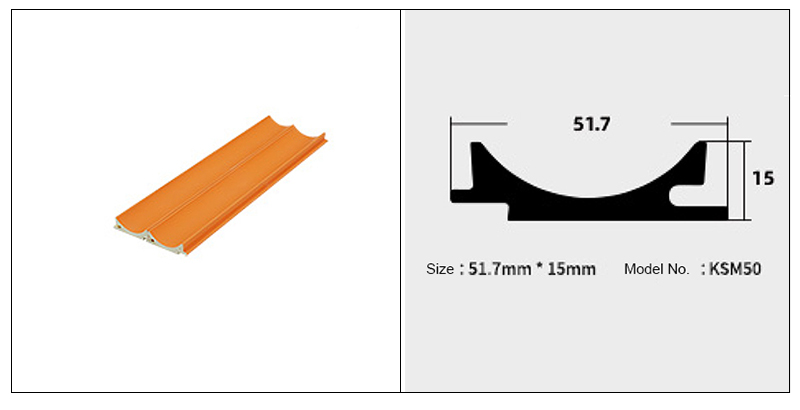 Tấm tường nhựa PVC h&igrave;nh v&ograve;ng cung b&ecirc;n trong 51,7 * 15mm
