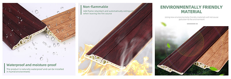 Tấm ốp ch&acirc;n tường bằng nhựa PVC 68 * 17mm
