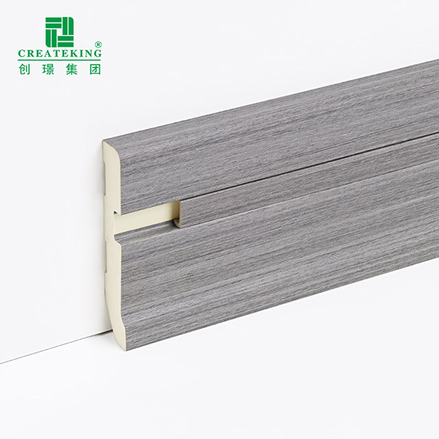 Tấm ốp chân tường bằng nhựa PVC ẩn 75 * 15mm