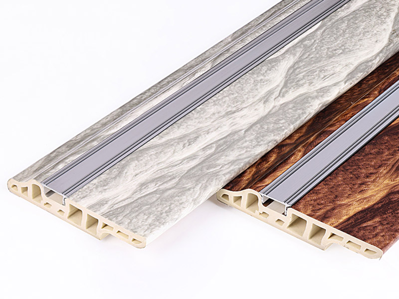 Tấm ốp ch&acirc;n tường ẩn m&oacute;ng tay bằng nhựa PVC 90 * 16mm