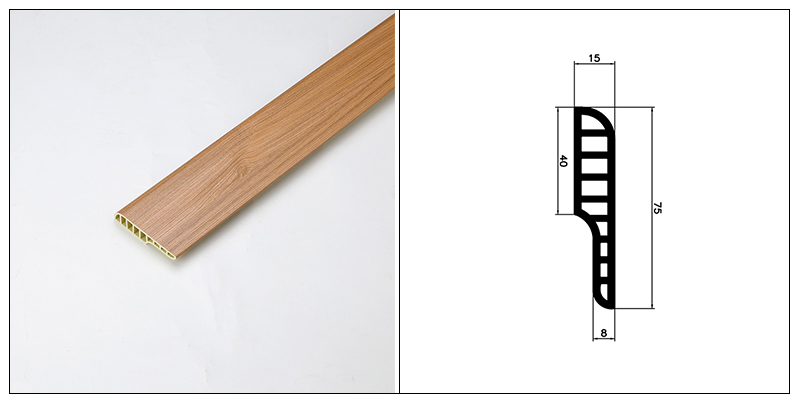 V&aacute;n ch&acirc;n tường tr&ograve;n bằng b&uacute;t ch&igrave; PVC 75 * 15mm
