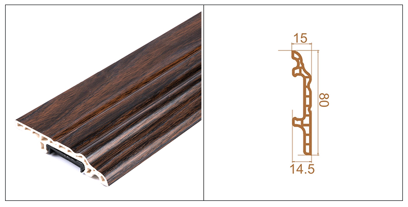 V&aacute;n ch&acirc;n tường kẹp SPC 80 * 15mm